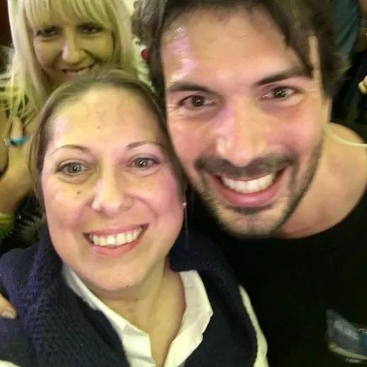 Patricia junto a Lain García Calvo en un curso de crecimiento personal